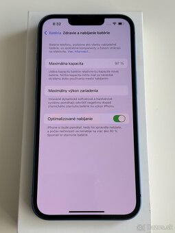 iPhone 13, Blue, 128GB - TOP stav 97% - 9