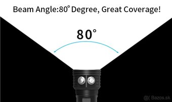 Výkonná podvodná LED baterka,vodotesná IPX-8,80m,Red,Blue,Wh - 9