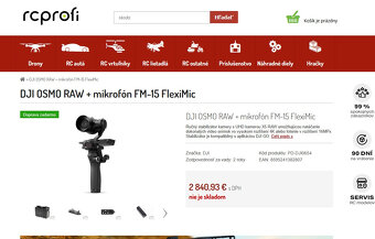 Filmársky dron DJI INSPIRE RAW + Kamera X5R + príslušenstvo - 9