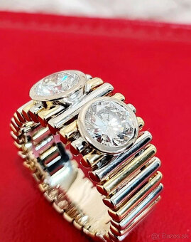 Zlatý prsteň 750 s diamantmi, 2,20 karátový, pevný, 14,92 gr - 9