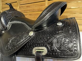 Westernový sedlový komplet 20) černý - 9