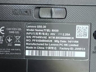 Lenovo G50 / Intel N2840 / 4GB RAM / 128GB SSD / 15.6" - 9