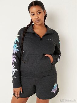 Victoria’s Secret PINK hal-zip farebna trblietava mikina XS - 9