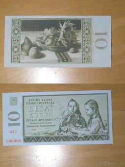 RU,ČSSR , ČSR- nevydanné bankovky , návrhy oboustranná kopie - 9