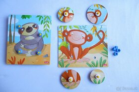 Nové hračky drevené hodiny a slon a skrutkovacie zvieratá - 9