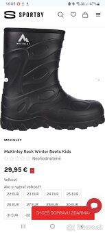 Detská zimná obuv - čižmičky McKINLEY Rock Winter Boots č.32 - 9