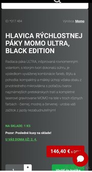 Rýchlostná páka MOMO BLACK EDITION - 9