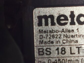 Metabo aku naradie 18v - 9
