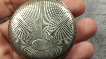 Starožitné pánské švýcarské kapesní STŘÍBRNÉ hodinky DOXA - 9