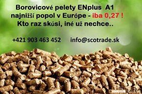 TOP - Certifikované ENplus® A1 pelety - 0,27% popol - 9