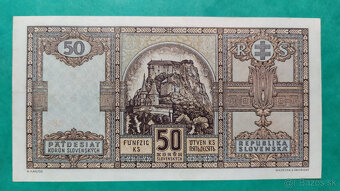 Slovenský štát - 50Ks s. Ji - neperforovaná, super stav - 9