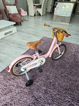 Ruzovy retro bicykel kenzel Luna s košíkom - 9
