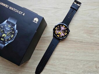 Huawei Watch GT4 46mm black, top, zaruka NAY - 9