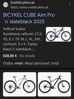 CUBE Aim pro 27,5" kolesá, rám 14" - XS - 9