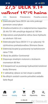 elektrobicykel Sava deck 9.2+ a  9.1+ - 9