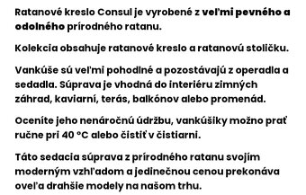 Ratanové kreslo + stolička - 9