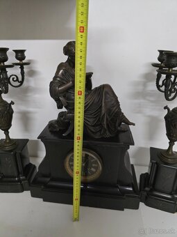 Krbove hodiny a svietniky bronz - 9