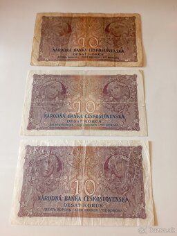 BANKOVKY 10 KČS 1927, RŮZNÉ SÉRIE, VŠE NEPERFOROVANÉ - 9