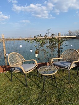 Záhradný bistro set Java z ratanu pre 2 osoby - 9