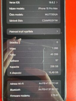 Iphone 15 Pro Max Black Titanium 256gb záruka - 9