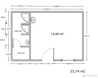 Priestor na prízemí na Mäsiarskej ul. – 26 m2 s umývadlom - 9