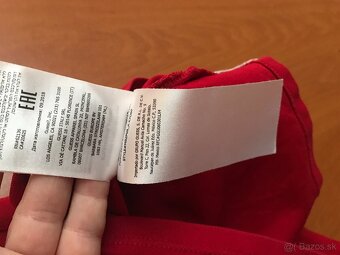 GUESS originál Red pánske polotricko L - 9