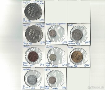 Zbierka svetových mincí - po kusoch -Ázia,Amerika,Afrika,Eur - 9