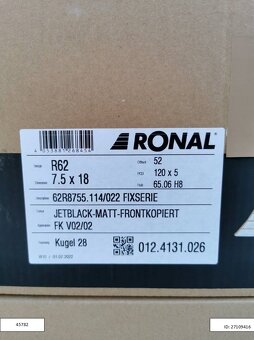 Vw Multivan alu disky Ronal 5X120 7,5X18 ET52 1237 - 9