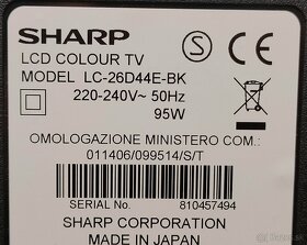 LCD TV SHARP AQUOS LC-26D44E-BK 66CM - 9