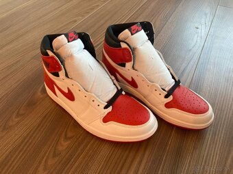 AIR JORDAN 1 RETRO HIGH OG White University Red Black Blanc - 9
