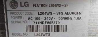 ♦️ LG - Flatron L204WS - SF ♦️ - 9
