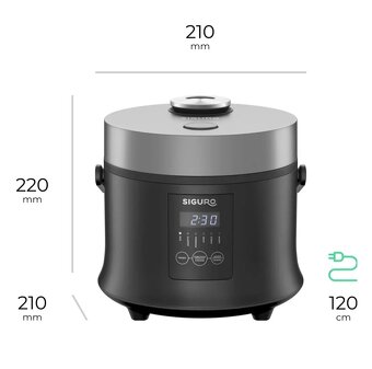 NOVÝ Ryžovar Siguro RC-R300B Rice Master Digital - 9