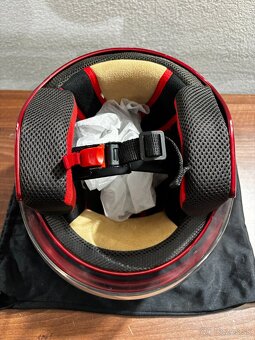 Prilba MOTOWELL OF3 červená lesklá otvorená s plexisklom - 9