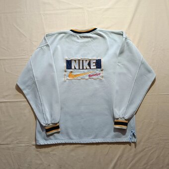 Vintage 90s NIKE Service béžová mikina bez kapucne XL - 9
