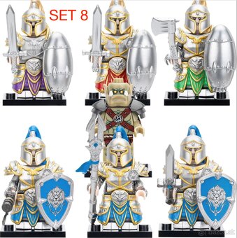 Figúrky Rytieri 1 (8ks) - typ lego, nové, nehrané - 9