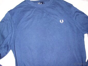 Fred Perry pánsky sveter tmavomodrý bavlna XL - 9