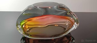 Nádherný popolník, miska z hutného skla návrh Jozef Rozínek - 9