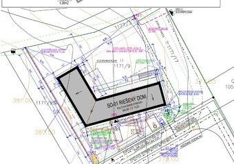 slnečný stavebný pozemok Badín - Na Dielnici s projektom RD - 9