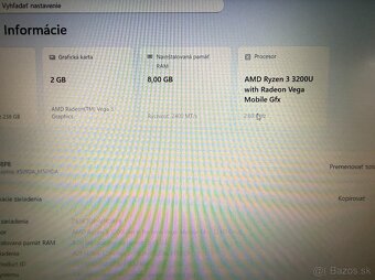 Notebook ASUS M509DA Ryzen 3 / 8GB RAM / 256GB SSD - 9