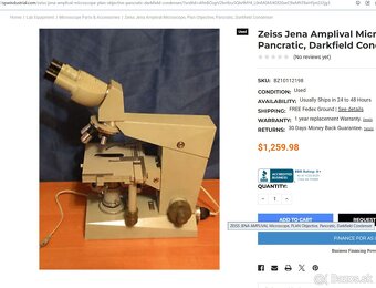 Mikroskop Carl Zeiss Jena Amplival s osvetlením - 9