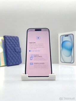 iPhone 15 128GB BLUE ORIGINÁL STAV+PRÍSLUŠENSTVO - 9