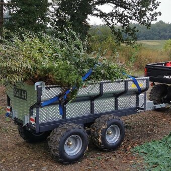 Sklápací príves ATV 1 420 kg s elektrickým hydra. sklápačom - 9
