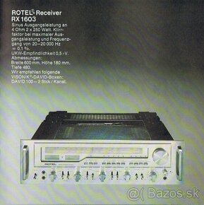 ROTEL RX-1603--Top model-Monster Receiver-Rok 1976 - 9
