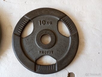 Sada Olympíjskych kotúčov liatina 2x10kg,2x15kg,2x20kg(90)kg - 9
