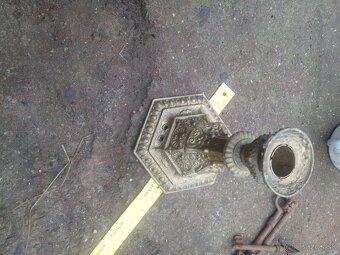 Mosadz.svietnik držiak košík - 9