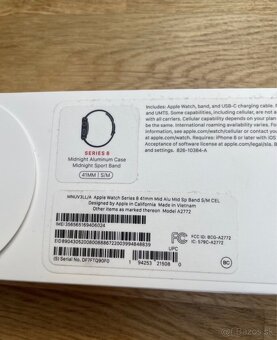 Nove Apple watch 8 series GPS + Cellular midnite 41mm - 9