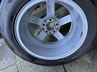 Disky originál Audi R16 5x112 + letné pneu - 9