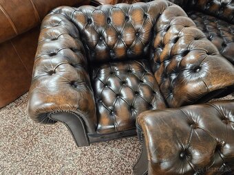 CHESTERFIELD ŠTÝL,DVOJFAREBNÁ KOŽENÁ - 9