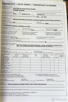Jeřáb otočný VETTER s ABUS 250 kg - 9