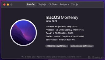 PREDÁM - apple MacBook AIR 11.6”, model A1465 - 9